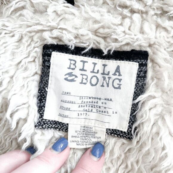 Billabong Womens Zippora Black Tribal Woven Jacket Coat Gray & Red Small - Picture 3 of 8